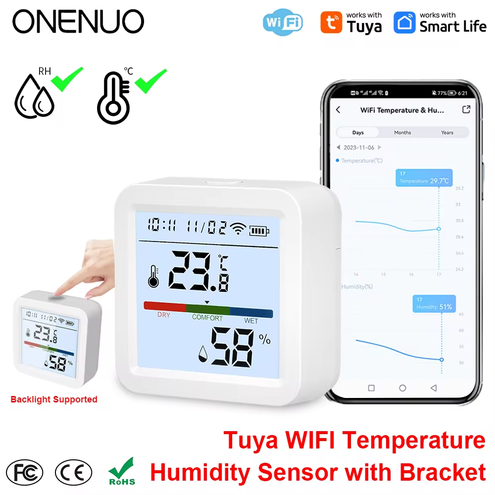 ONENUO Tuya WIFI Temperature H - огляд і ціна Digital Hygrometer Probe