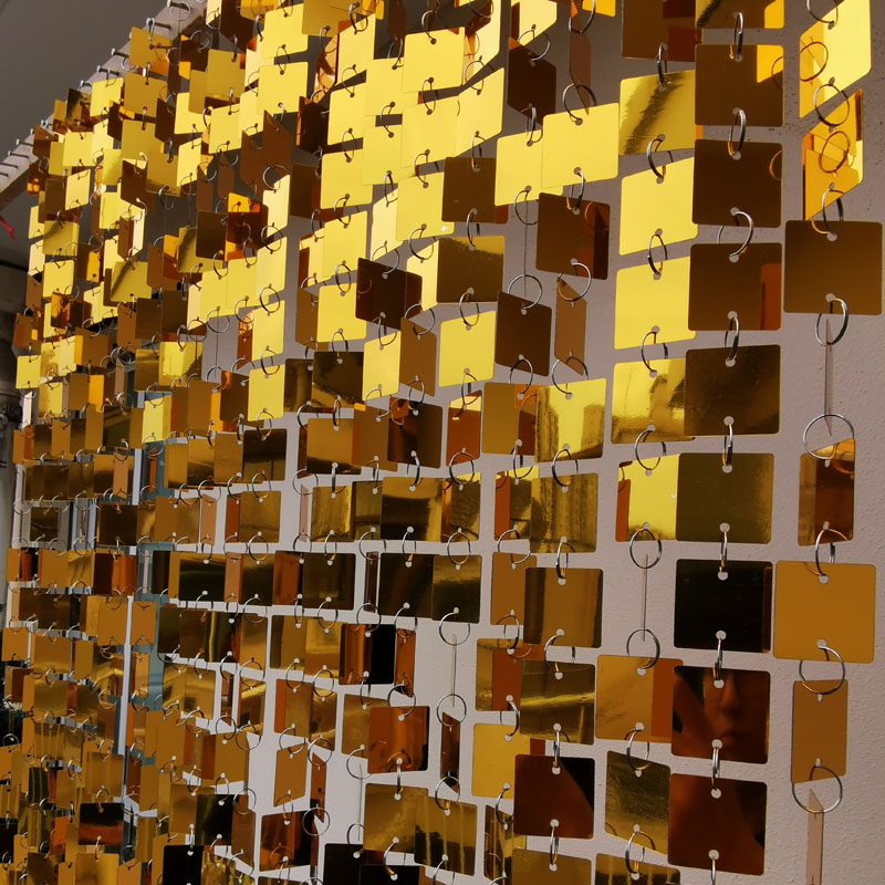 3cm Gold Silver Square Sequins - огляд і ціна Pvc Panel Background